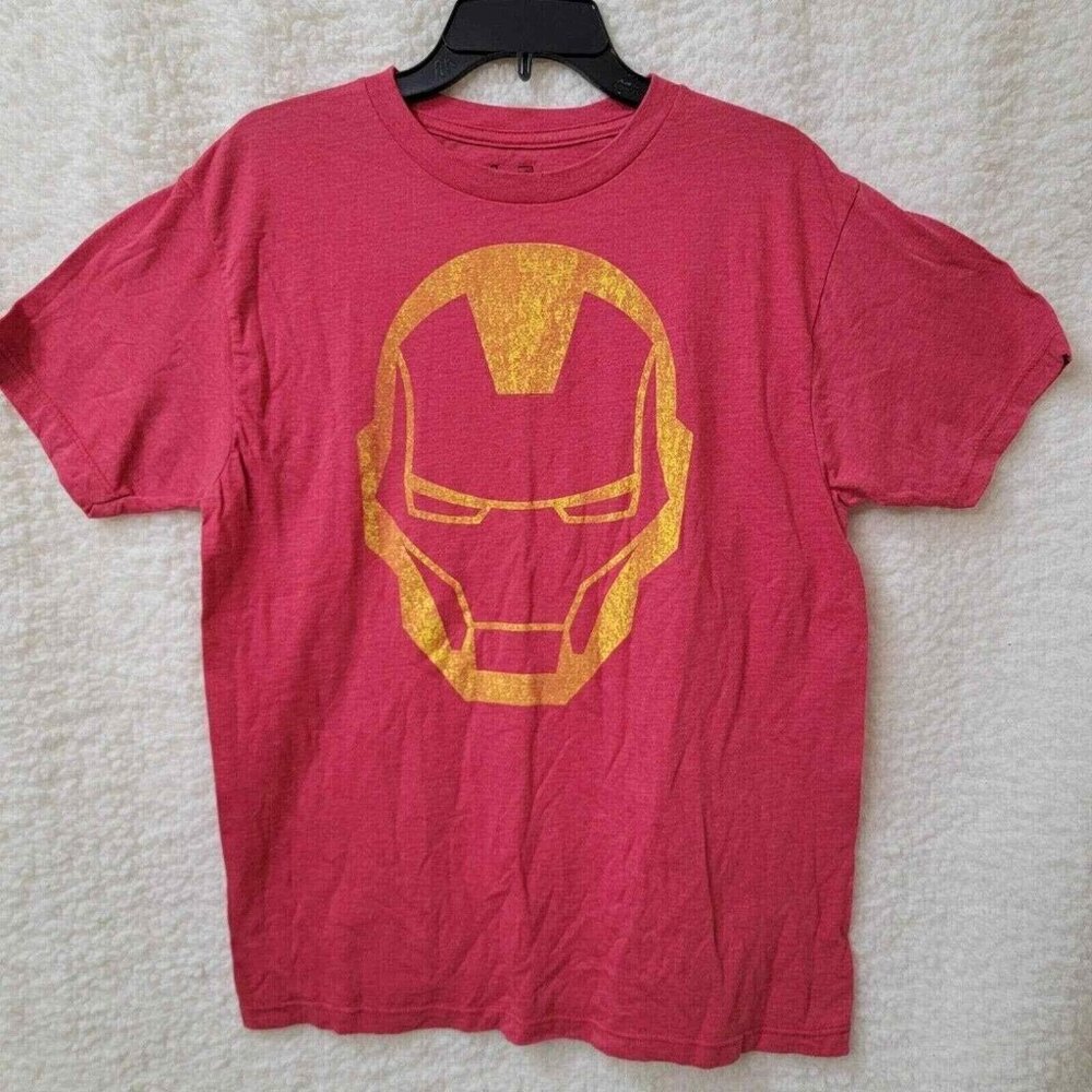 Avengers T Shirt Mens Medium‎ red Short Sleeve Iron Man cotton Blend Comfort